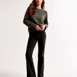 Abercrombie black high rise flare jeans